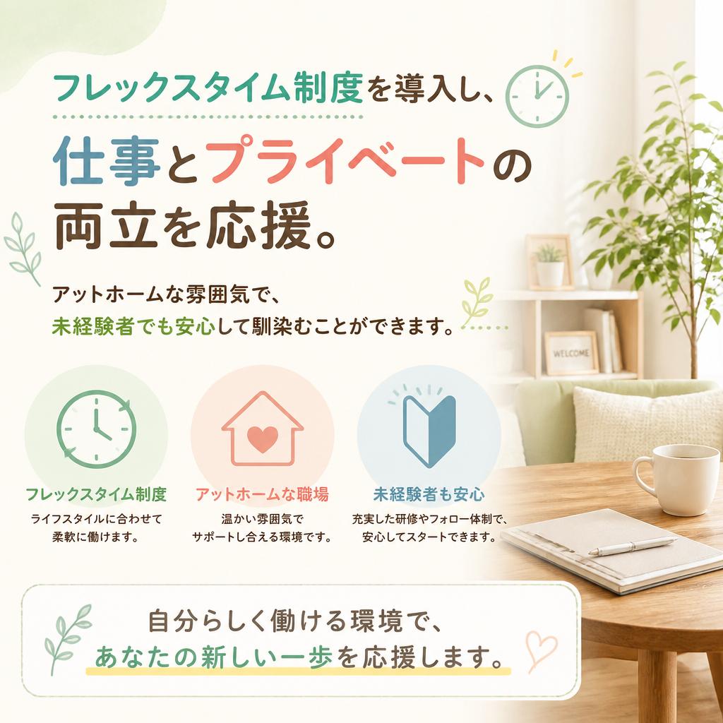 柔軟で快適な職場環境