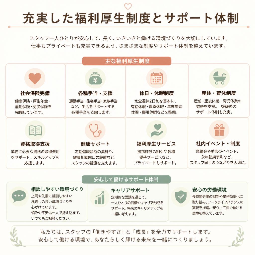 充実した福利厚生制度