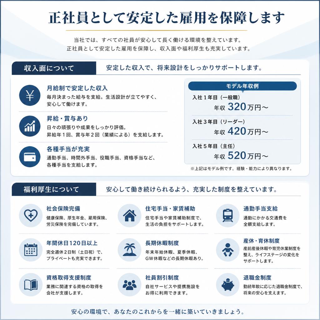 5. 福利厚生と高収入の魅力