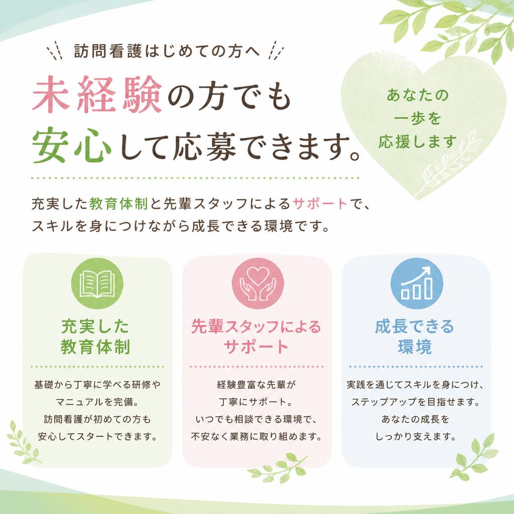 未経験者を積極的に支援