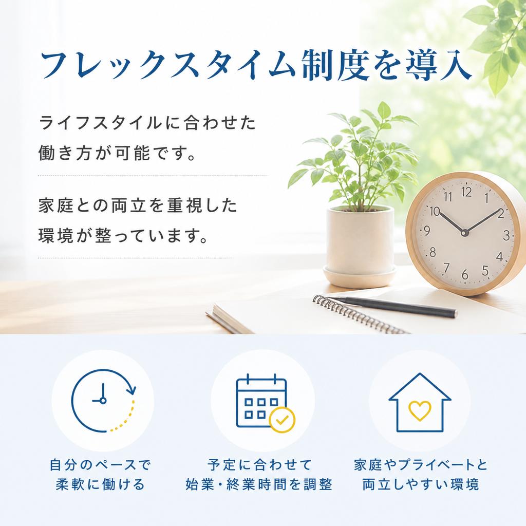 職場の柔軟性が魅力！