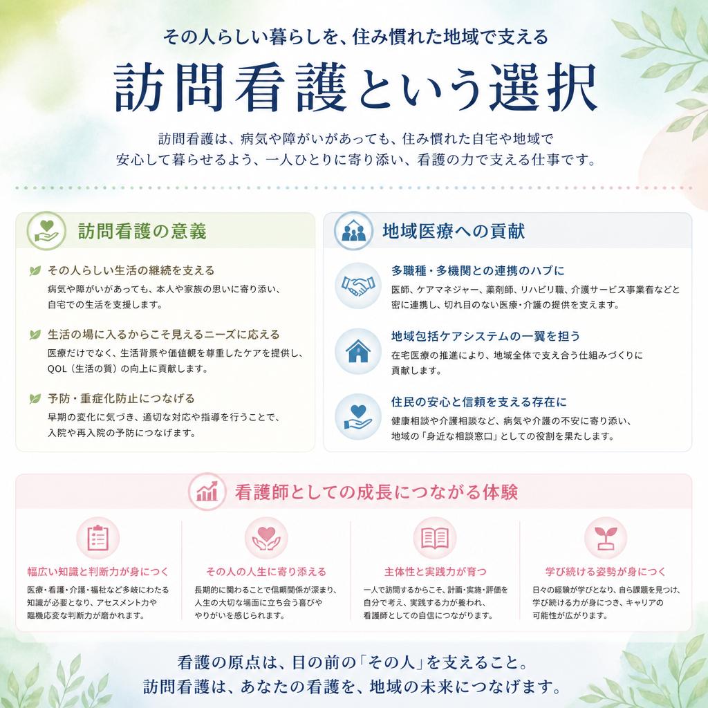 訪問看護のやりがいと地域医療への貢献