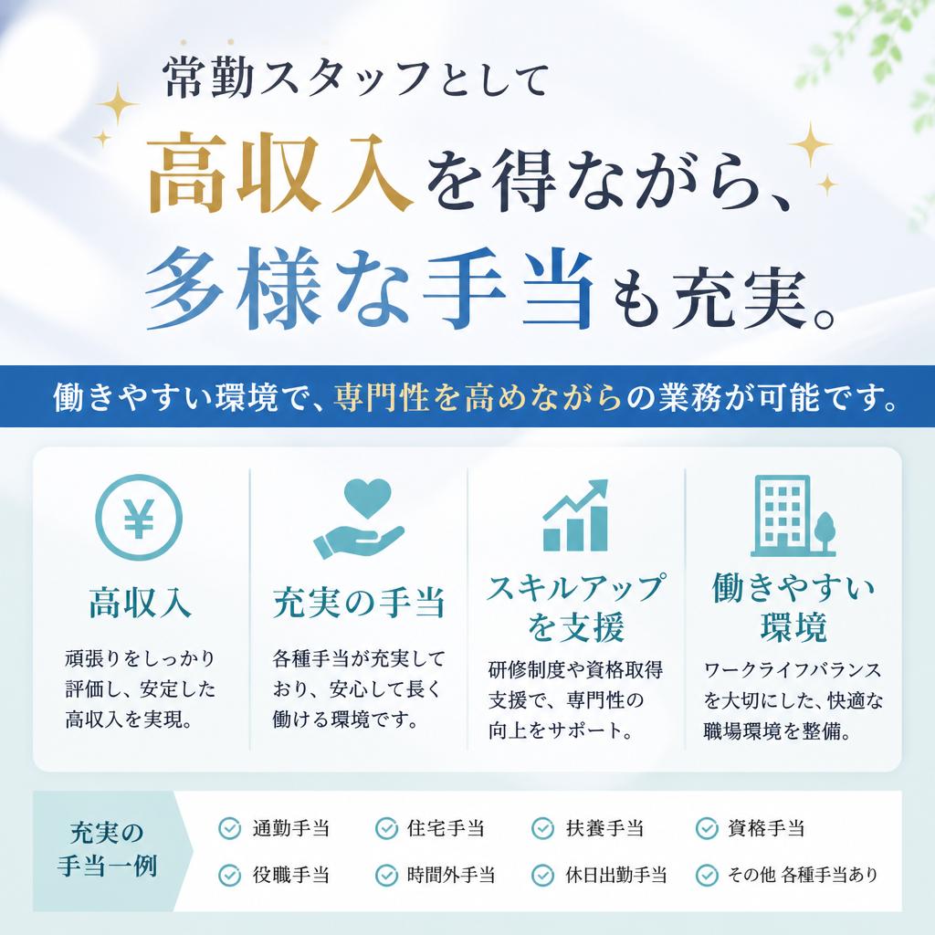 安定した収入と働きやすさ