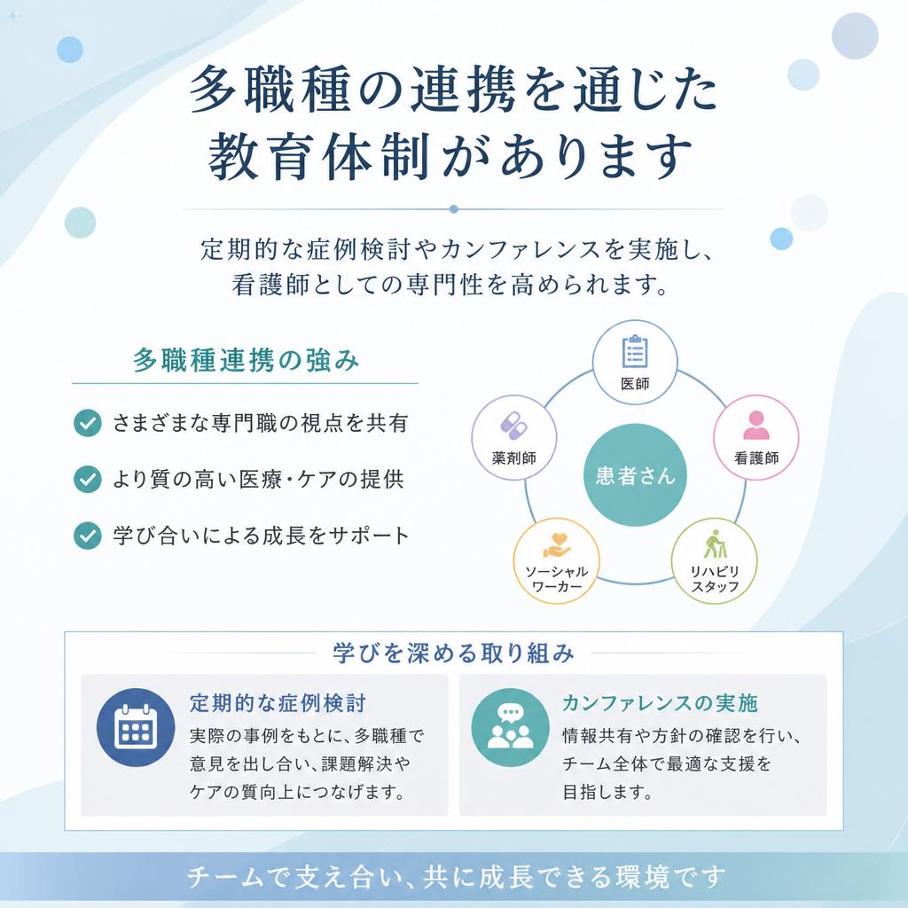 充実した教育制度でスキルアップ