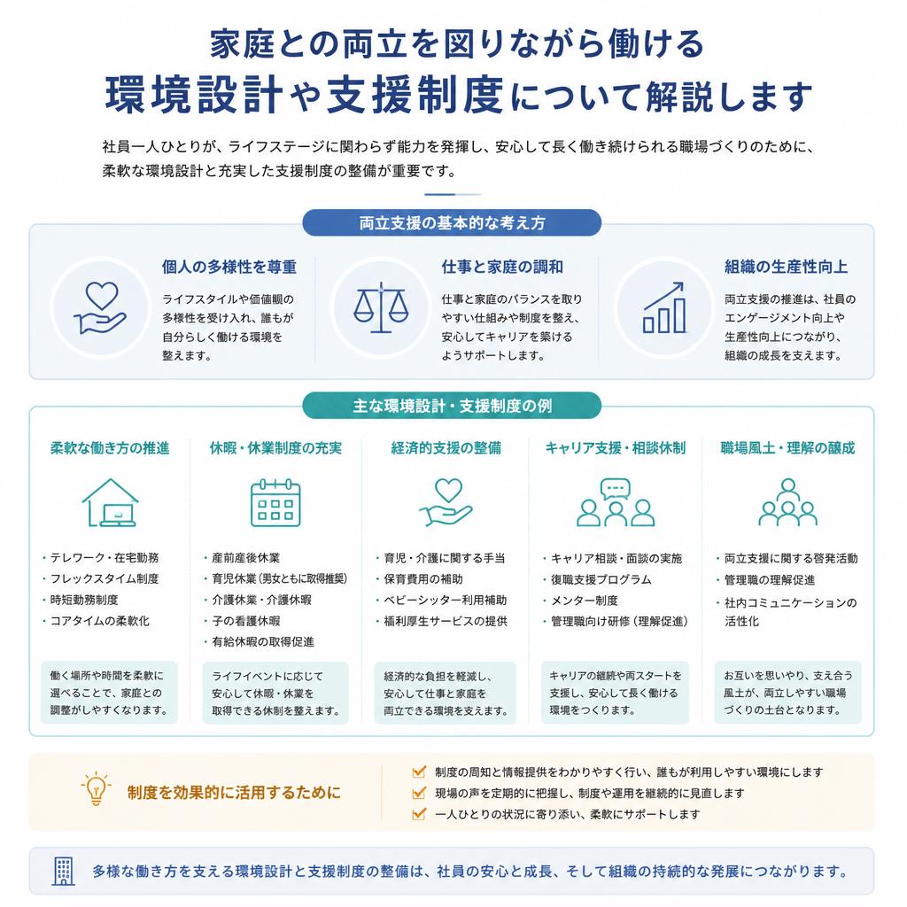 ワークライフバランスを実現する職場環境