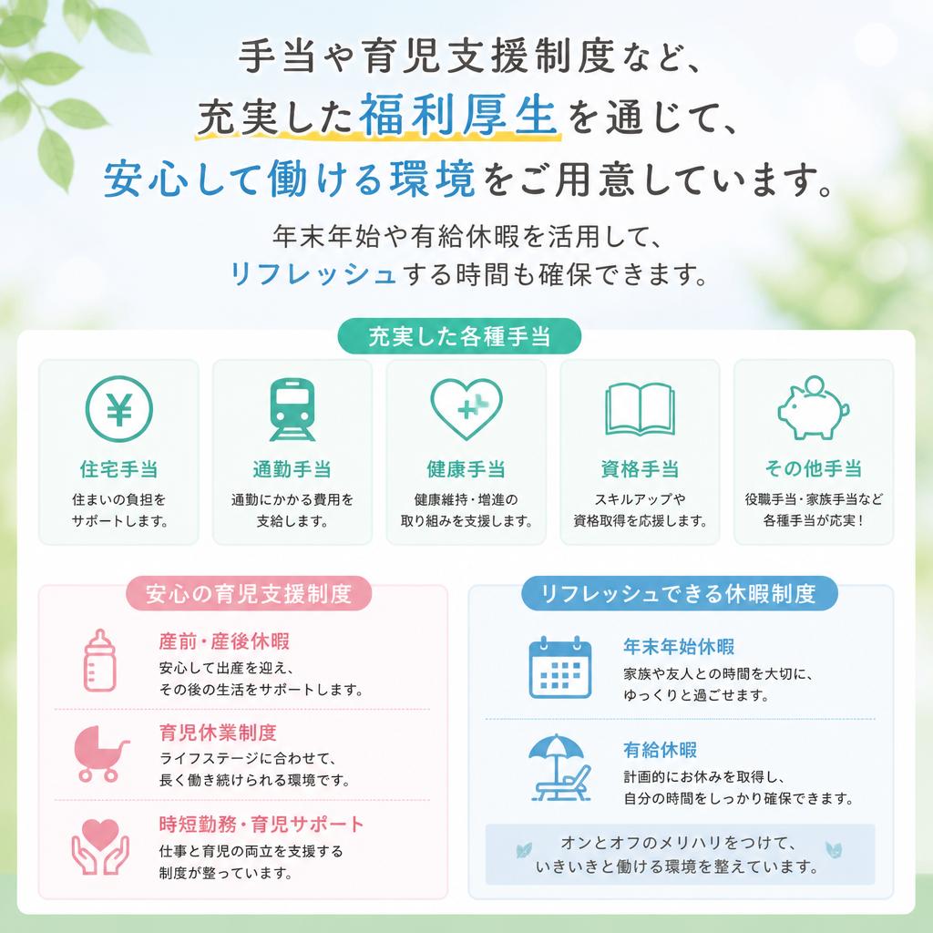 充実した福利厚生