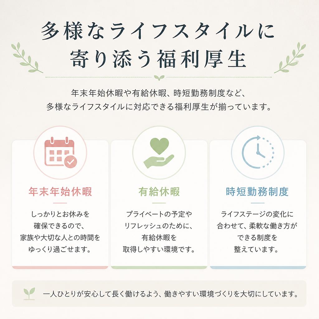 充実の福利厚生