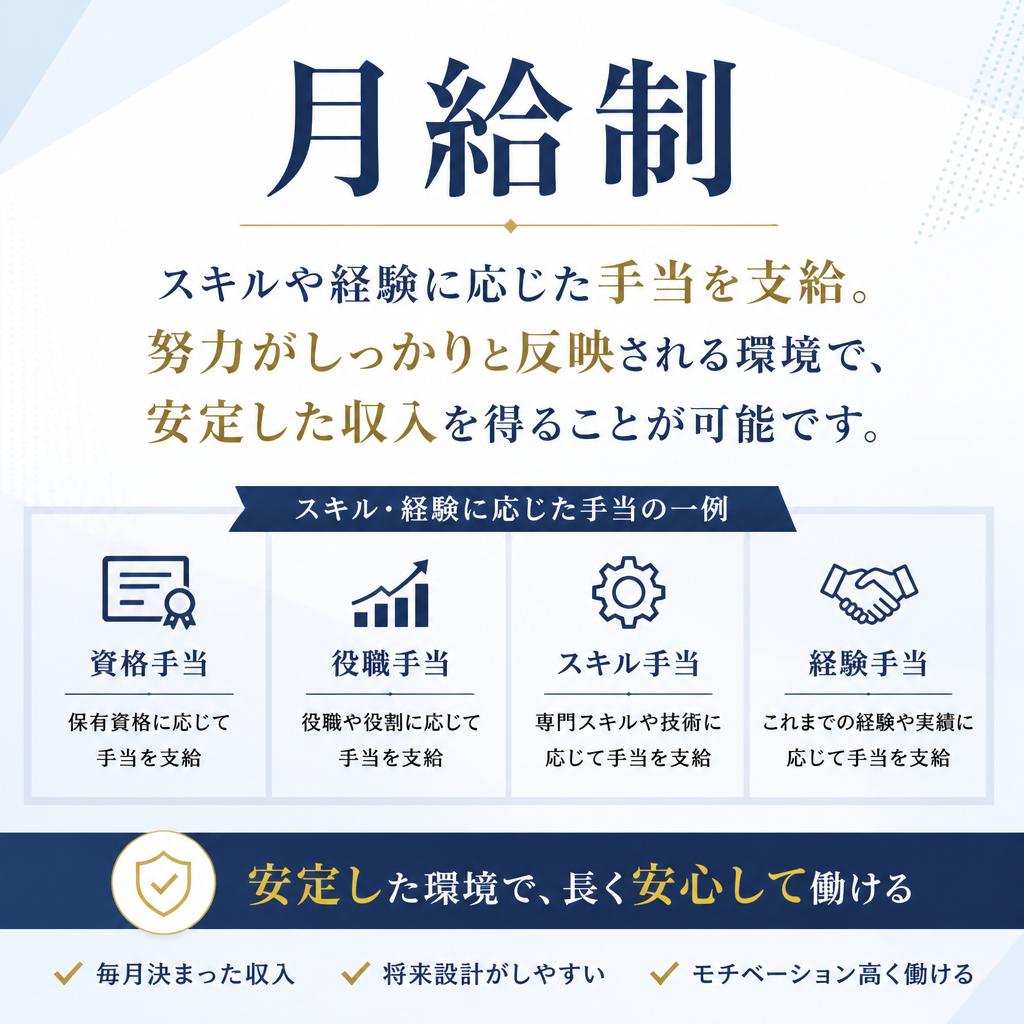 高収入を目指せる給与体系