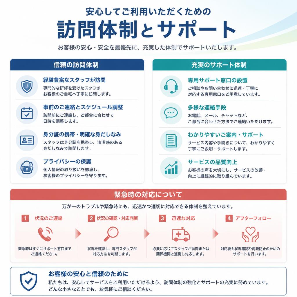 安心の訪問体制