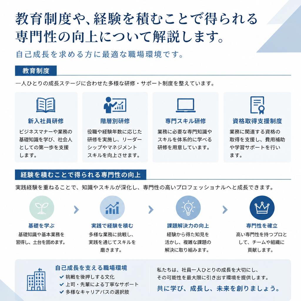 高い専門性と成長機会